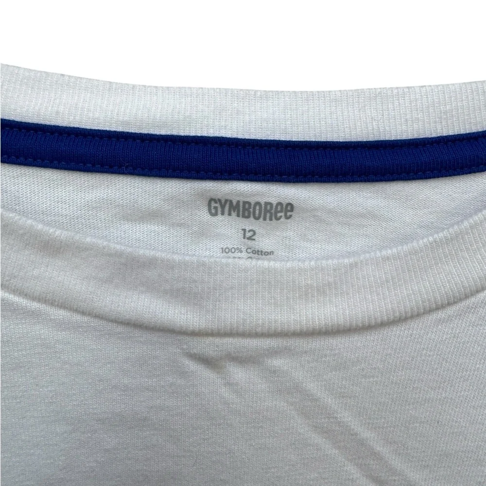 Gymboree White Tee with Rainbow Rocket Design size 12